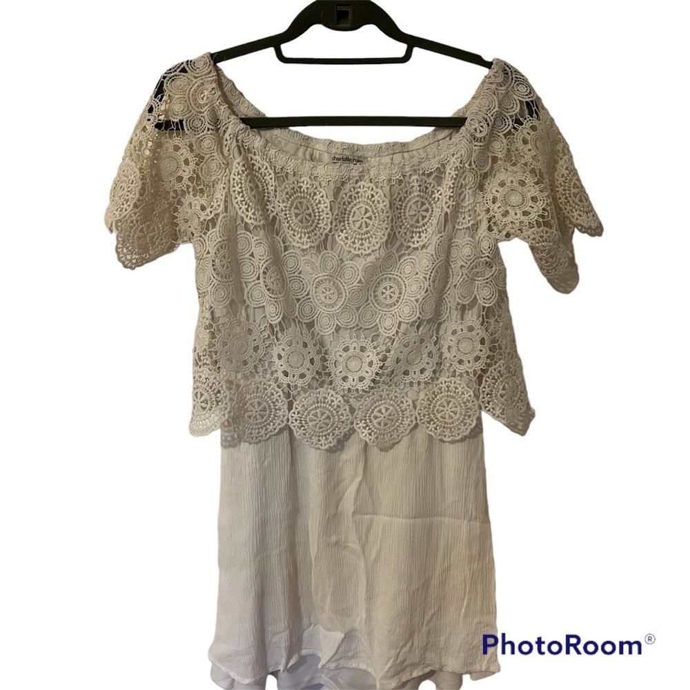 Charlotte Russe SZ M  crochet off the shoulder dress